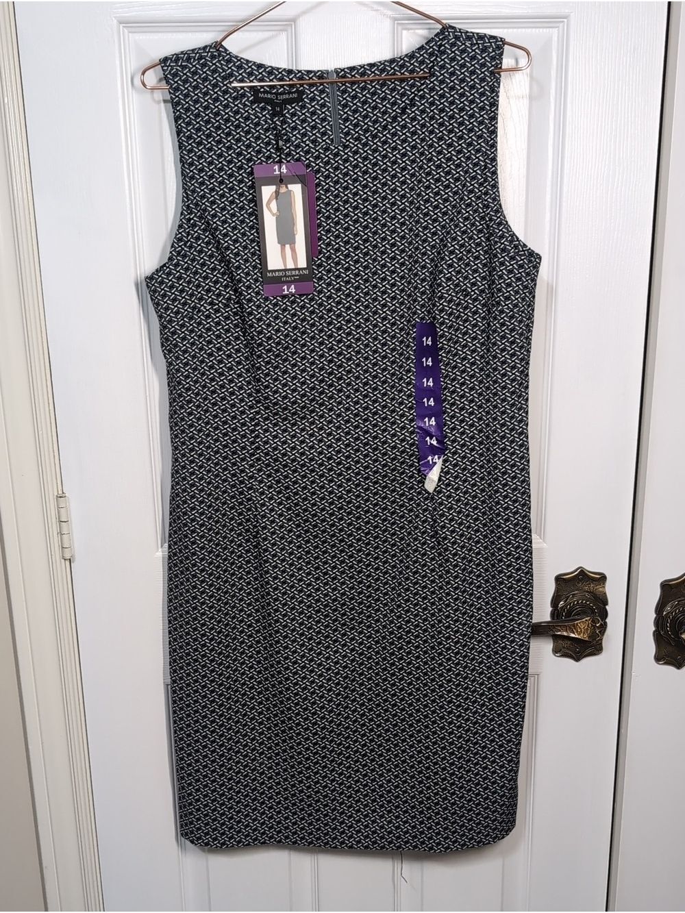 Mario Serrani Italy Sleeveless Dress Size 14 NEW